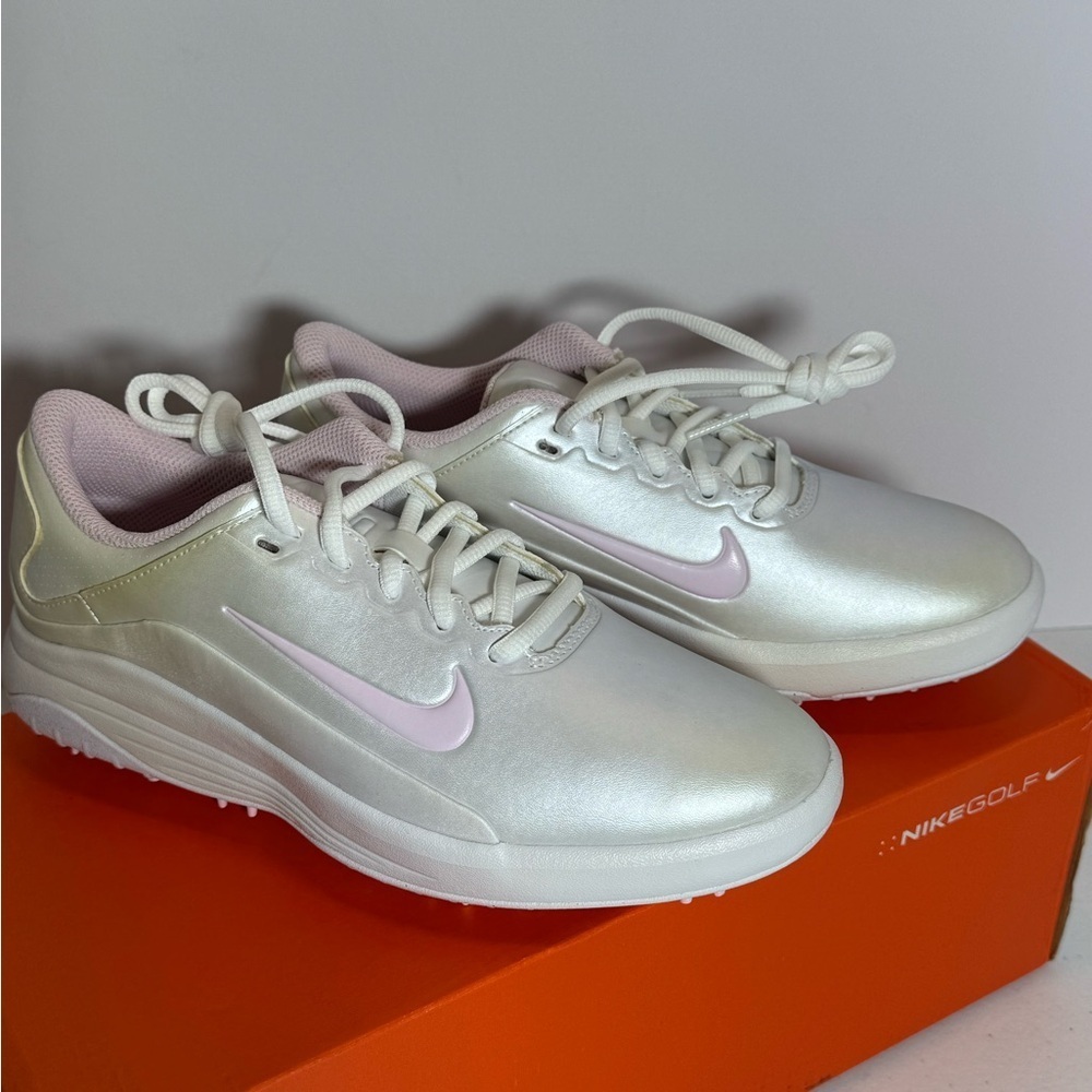 Nike Golf White and Light Pink Shoes